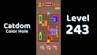 Catdom Level 243 walkthrough | Color Hole 🐱🕳️| Solutionguruji