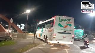 Passando pelas ruas de Juiz de Fora MG com o Busscar JumBuss 360 Scania @busofanbrasil  da Lazer Tur