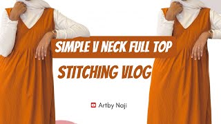 SIMPLE V NECK TOP / CUTTING \u0026 STITCHING / MALAYALAM