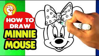 How to Draw Minnie Mouse - Disney - Drawing Step by Step for Beginners - Easy Pictures to Draw