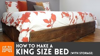 King size bed (with storage) // How-To | I Like To Make Stuff