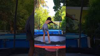 Front half tutorial on trampoline! #barani #frontflip180 #backflip #shorts #tutorial