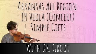 Simple Gifts: Viola Excerpt - Arkansas All Region Junior High Audition (Concert)