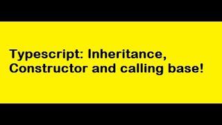 How to inherit and use constructor in Typescript