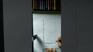 draw iPhone 12 very simple drawing and 3D like drawing / #shorts