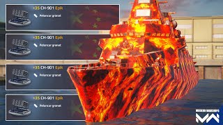 FGS F126 Combo Maut 4X VIP Grenade launchers KAMIKAZE CH-901 Auto 2Juta Damage || Modern Warships