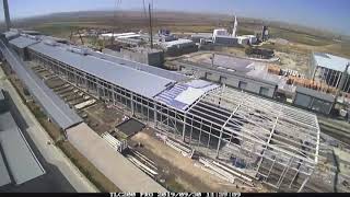 Progress of Sisecam TR8 Glass Factory project by Turner International in Ankara, Turkey (Timelapse)