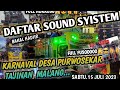 Daftar Sound Syistem Karnaval Desa Purwosekar Tajinan Malang 2023..Full Fuso,,full horregg👍👍