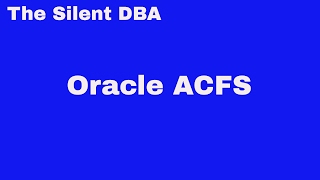 Oracle ACFS