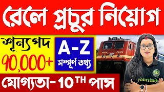 রেলে বিরাট নিয়োগ | 90,000 উপর শূন্যপদ | Railway Recruitment 2024-25 | Railway New Vacancy 2024-25