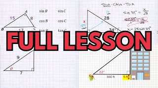 Right Triangle Trigonometry Explained | Math Sub Plan & Guided Notes PDF