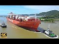 Cargo Ship Entering the Port of Brazil complex - Container Ship MONTE PASCOAL