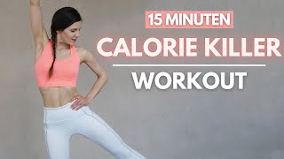 15 MIN CALORIE KILLER Workout | mit Nicht-Springer-Alternativen | ohne Equipment | Tina Halder