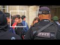 POLICE intervene as SPANISH KID SLAPS A GIRL across the face - I speak to them at Horse Guards!