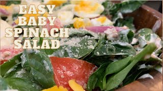 EASY BABY SPINACH SALAD