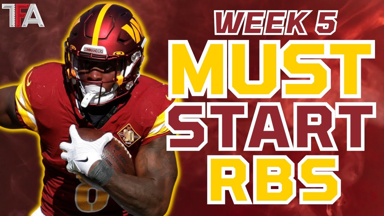 Week 5 Must Start Or Sit Running Backs | Fantasy Football Start Em Sit ...