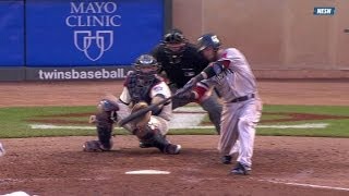 BOS@MIN: Pedroia plates Gomes with a double to right