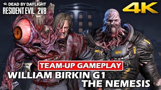 DEAD BY DAYLIGHT (PC) William Birkin G1 & NEMESIS TEAM-UP 2V8 Resident Evil Gameplay (4K 60FPS)