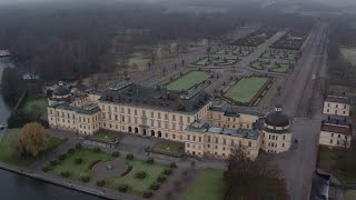 5511. Drottningholms slott (Drottningholm Royal Castle) Drone Stock Footage Video