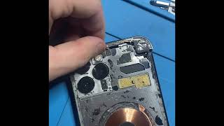 Repairing a broken iPhone 12 Pro Max with a totally damaged frame