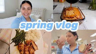 Spring Vlog 🧡 marshall's shopping, easy TikTok dinner recipe, UFC 300, baking