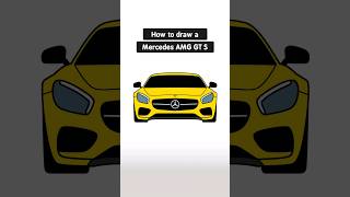 How to Draw a Mercedes Car Easy | AMG GT S Step by Step Car Drawing