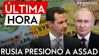 ÚLTIMA HORA | Rusia presionó a Assad para que huyera de Siria tras concluir que perdió la guerra