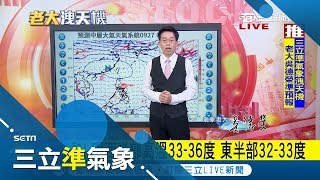 秋老虎發威! 明西半部高溫上看36度 東半部33度 高溫熱到下周三｜氣象專家 吳德榮｜【三立準氣象】20170922｜三立新聞台