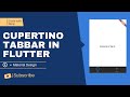 flutter tutorial: CupertinoTabBar class in flutter