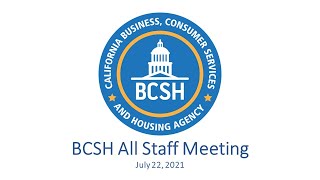 BCSH All Staff Meeting 2021 07 22