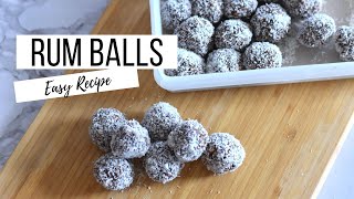 Easy Rum Balls Recipe | No Bake Traditional Australian Recipe