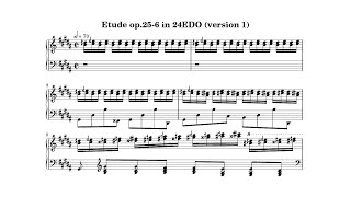 24平均律でショパンのエチュード作品25-6(その1)(Chopin'Etude op.25-6 arranged in 24EDO(ver.1))