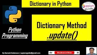 Python Dictionary #6 | update() Method