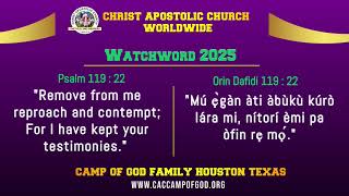 Camp of God Thanksgiving Service 1/26/25