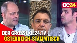Der große oe24.TV Österreich-Stammtisch mit Alex Naussner, Hannes Jagerhofer und Philipp Scheichl