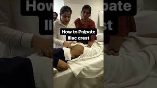 How to palpate iliac crest?