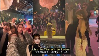 Lisa enjoys dancing at The White Lotus premiere party in Los Angeles 🪷 Lisa White Lotus party in LA