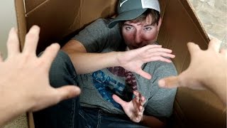 I Mailed Myself IN A BOX & it REALLY WORKED! (Human Mail Challenge)