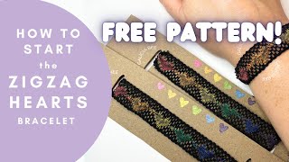 FREE bobbin lace BRACELET pattern! Learn to make this free ZigZag HEARTS bracelet!