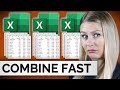 COMBINE Excel Files (Single Tab & Multiple Tabs)