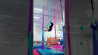 Scorpion to Ankle Hang and Iron Cross on Aerial Silks