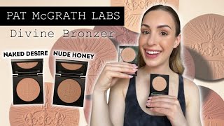 PAT MCGRATH DIVINE BRONZER 🔥 NAKED DESIRE \u0026 NUDE HONEY | SWATCHES, DEMO, COMPARISONS