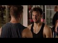 eddie and buck have a confrontation in the firehouse gym 2x01