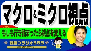 【ビジネスの視点切り替え術】多角的な視点をもつために　マクロ視点とミクロ視点｜ 平ちゃんの朝勝つラジオ365 ｜2023年7月29日放送 No.587