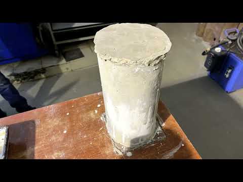 How is the modulus of elasticity of concrete measured?