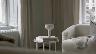 New Works Kizu Portable Lamp - White Marble