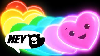 Hey Bear Sensory - Happy Hearts Disco! - Dance  with Funky Music!
