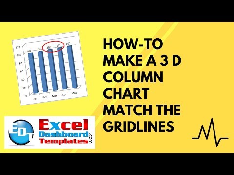 How-to Make a 3 D Column Chart Match the Gridlines in Excel How-to Make a 3 D Column Chart Match the Gridlines in Excel