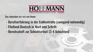 Hoffmann Personaldienstleistungen • Mitarbeiter in der Endkontrolle gesucht!