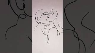 romantic couple drawing line art #cutecouple #drawing #shorts #short #line_art #love #easydrawing